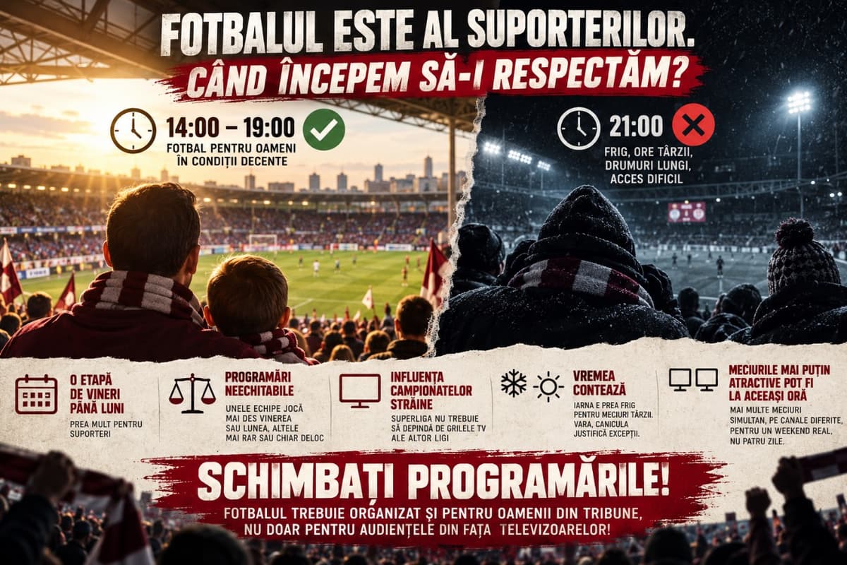 FOTBALUL ESTE AL SUPORTERILOR. CÂND ÎNCEPEM SĂ-I RESPECTĂM?